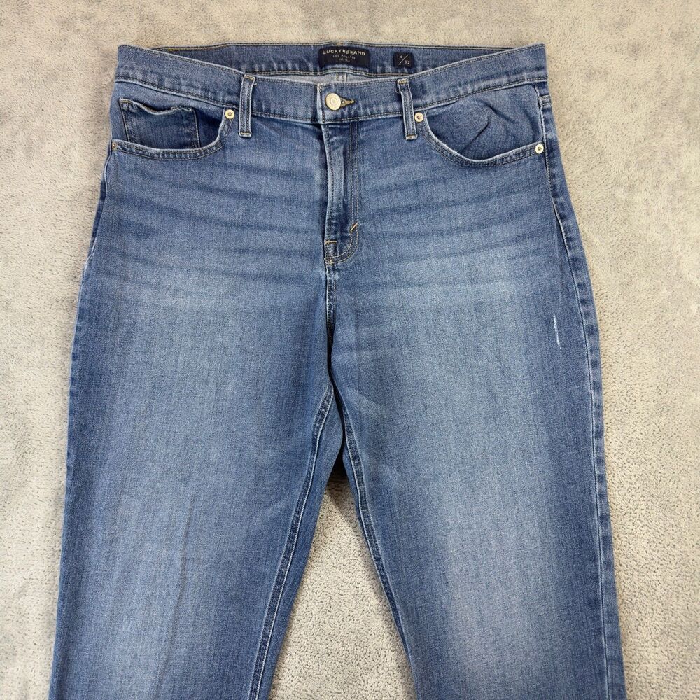 Lucky Brand Jeans Womens 14/32 Blue Denim Mid Rise Boyfriend Sienna Cotton Pants - Picture 11 of 15